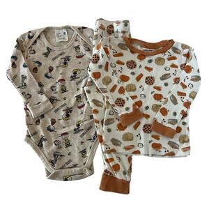 Burt's Bees Pajamas & Uniqlo Peanuts Bodysuit